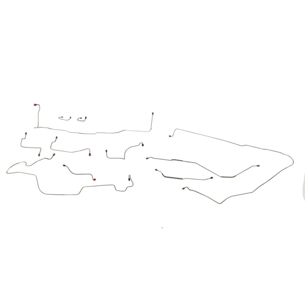 1968-69 Mercury Cyclone Power Disc Brake Line Kit 11pc, Stainless