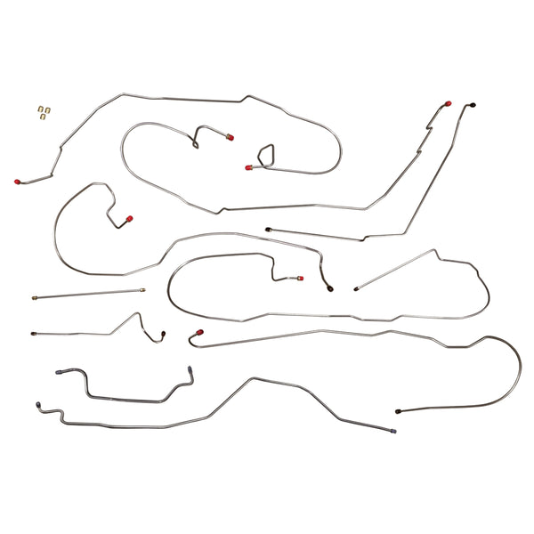 1999-02 Chevrolet GMC Truck 4WD 1/2-Ton Std. Cab Short Or Long bed Brake Line Kit 13pc, Stainless
