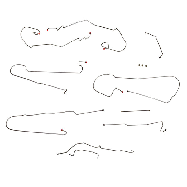 1999-06 Chevrolet GMC Truck 4WD 1500HD 2500 (Non-HD) ("G" as Fourth Digit in VIN) All Cab & Bed Sizes Complete Brake Line Kit 10pc, Stainless