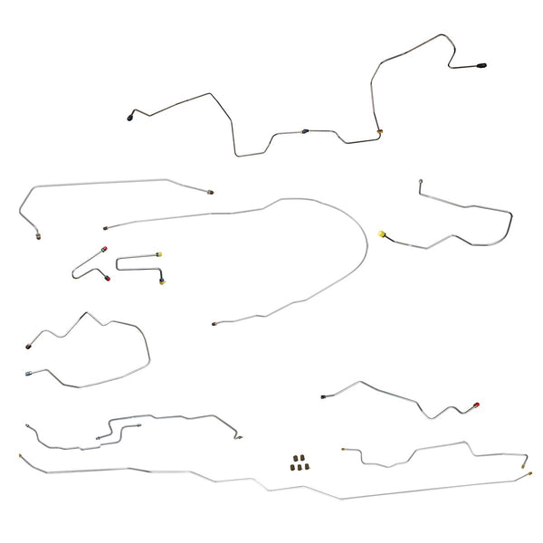1995-99 Chevrolet Tahoe GMC Yukon Cadillac Escalade 4WD Brake Line Kit 10pc, Stainless