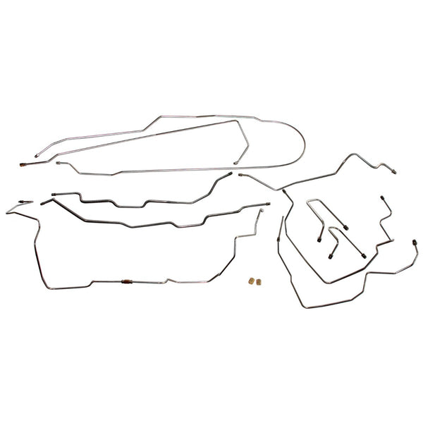 1995-99 Chevrolet GMC Suburban 1/2-Ton 4WD Brake Line Kit 14pc, Stainless