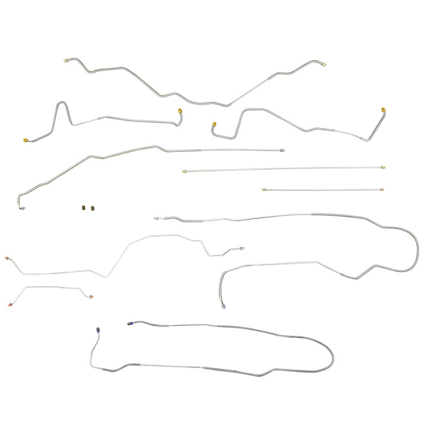 1994-97 Ford F250 F350 2wd & 4wd All Cab Sizes Longbed Complete Brake Line Kit, Stainless