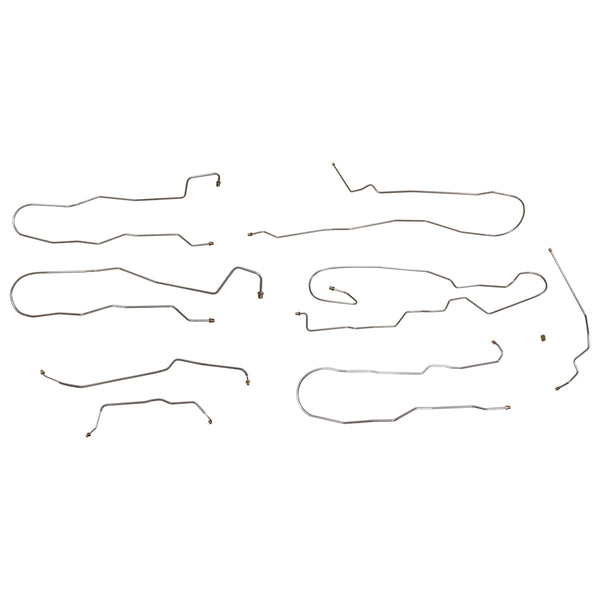 1999-08 Chevrolet GMC Truck (Cab and Chassis w/Under Cab ABS) Std. Cab 2wd & 4wd 3/4, 1-Ton Dually Brake Line Kit 9pc, Stainless