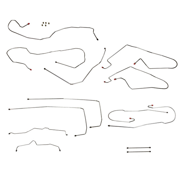 2000-07 Chevrolet GMC Cadillac Suburban Tahoe Escalade 2wd & 4wd 1500 Traction Control Brake Line Kit 13pc, Stainless