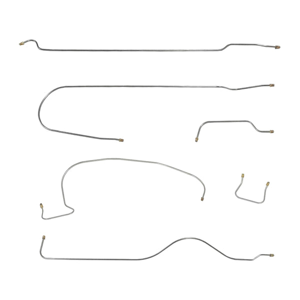 1946-48 Nash Ambassador, Brake Line Kit, 6pc, Stainless (A-7)