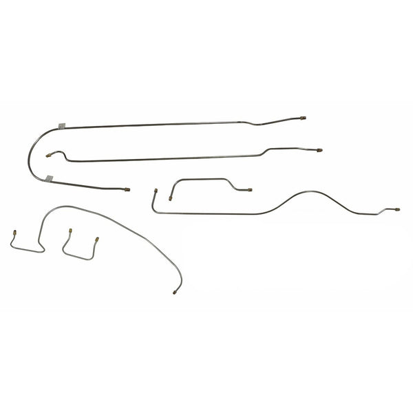 1952-53 Nash Healy Roadster Drum Brake Line Kit 6pc, Stainless (A-7)
