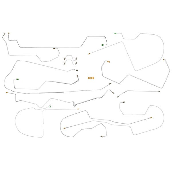 1995-99 Oldsmobile Aurora Front Disc & Rear Drum with ABS & Traction Control (Side of ABS) Brake Line Kit 13pc Stainless