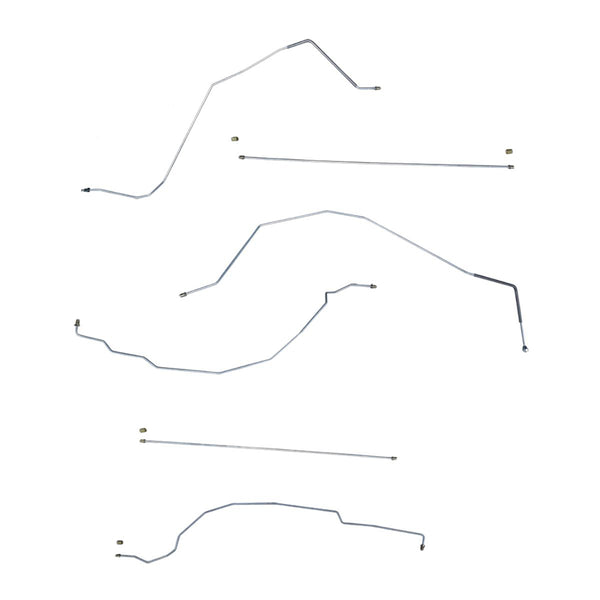 2000-04 Oldsmobile Alero, Four Wheel Power Disc w/ ABS (Top of ABS), Mid Chassis Brake Line Kit 7pc, Stainless