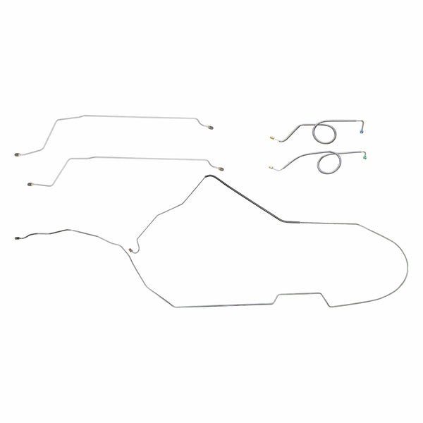 1965 Oldsmobile Cutlass 442 F85 Complete Power Disc Conversion Brake Line Kit 7pc, HDT (Block in Stock Location), Stainless