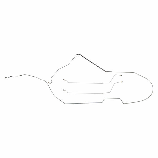 1965 Oldsmobile Cutlass 442 F85 Manual Disc Conversion Brake Line Kit 3pc, HDT (Block in Stock Location), Stainless
