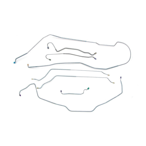 1967 Oldsmobile 442 Hardtop Manual Drum Brake Line Kit 7pc, Stainless