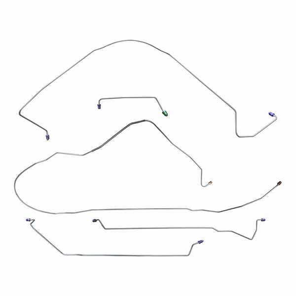 1967 Oldsmobile Cutlass F85 Convertible Power Disc Brake Line Kit 8pc, Stainless