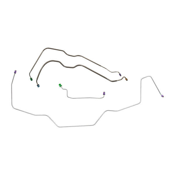 1968 Oldsmobile Cutlass/442/F85 Power Drum Front Brake Line Kit 4pc, Stainless