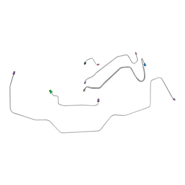 1968 Oldsmobile Cutlass/442/F85 Manual Disc Front Brake Line Kit 5pc, Stainless