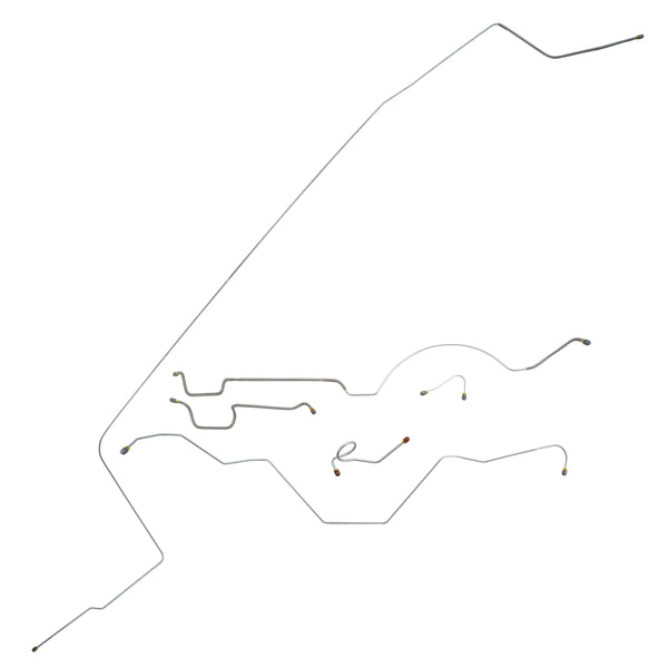 1963 Oldsmobile Starfire/Jetstar/Delta 88 123" WB Power Drum Brake Line Kit 6pc, Stainless