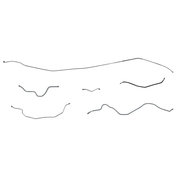 1941-42 Oldsmobile 78 Dynamic/96-98 Custom 125" WB Drum Brake Line Kit 6pc, Stainless