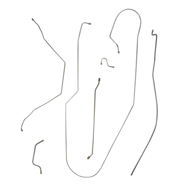 1955 Oldsmobile Super 88 122" WB Power Drum Brake Line Kit 6pc, Stainless