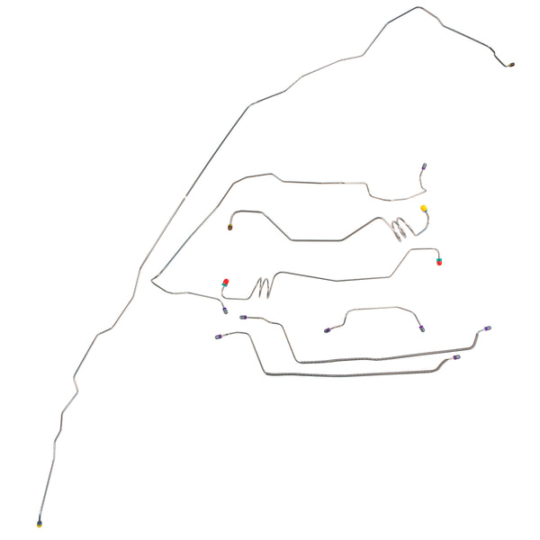 1977-82 Oldsmobile Delta 88 116" WB Power Disc Complete Brake Line Kit 7pc, Stainless