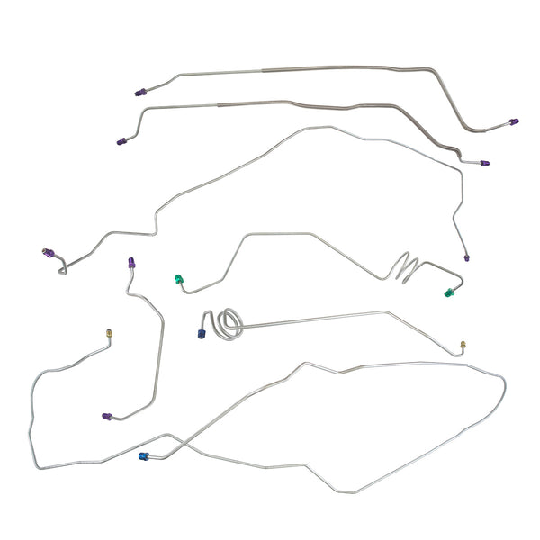1977-82 Oldsmobile Ninety-Eight 119" WB Power Disc Complete Brake Line Kit 7pc, Stainless