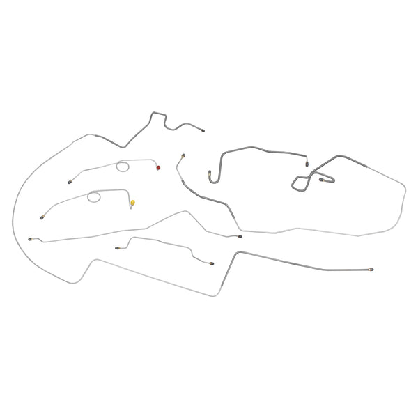 1966 Plymouth A-Body Dual Master Conversion Brake Line Kit 7pc, Stainless