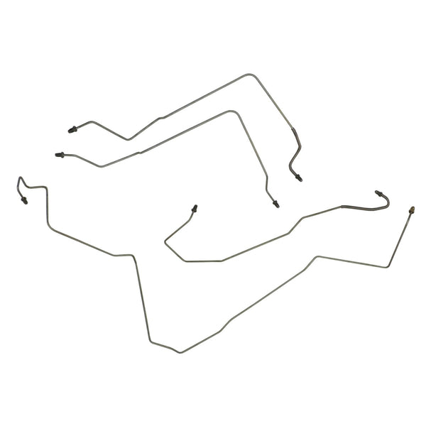 1999-05 Pontiac Grand Am SE Rear Drum ABS (Side of ABS) Front Brake Line Kit 4pc, Stainless