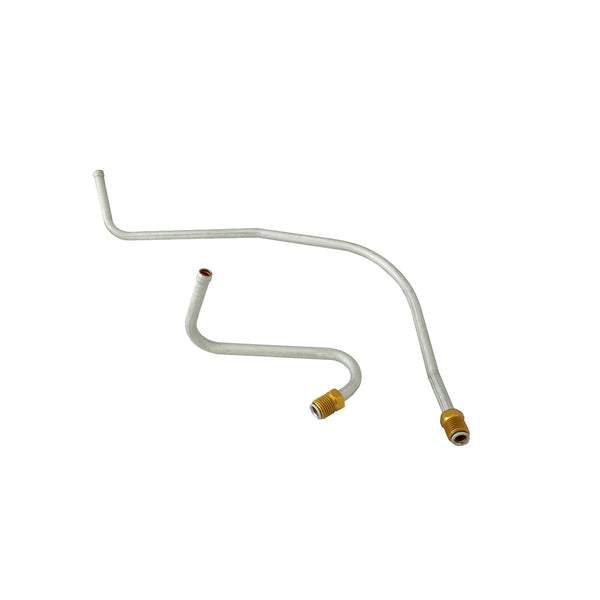1964-65 Plymouth Barracuda/Valiant 318/361CID 2bbl Pump to Carb Lines 2pc, Stainless