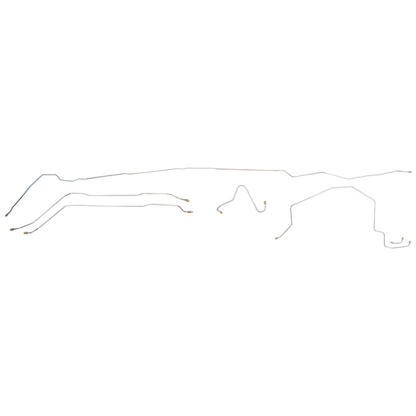 1965 Pontiac Bonneville Power Drum Brake Line Kit 6pc, Stainless
