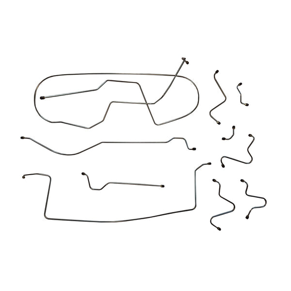 1962 Pontiac Catalina 120" WB Manual Drum Complete Brake Line Kit 7pc, Stainless