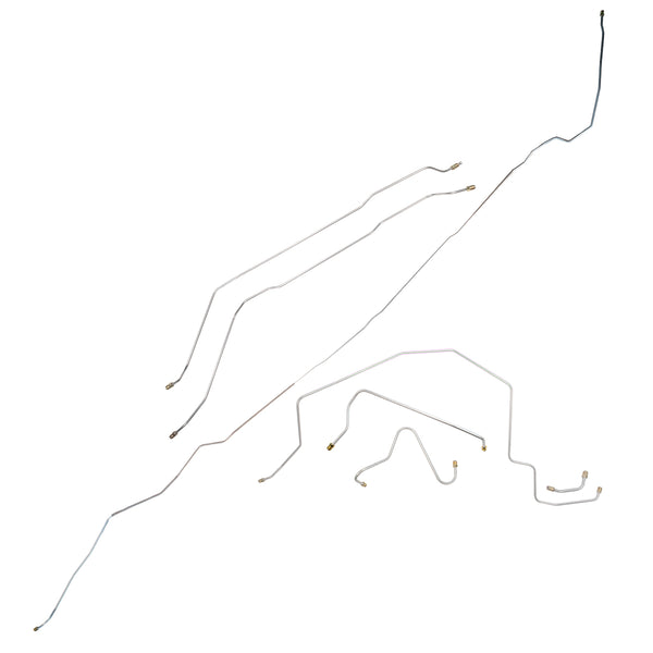 1965 Pontiac Catalina/Grand Prix Manual/Power Drum Brake Line Set 7pc, Stainless