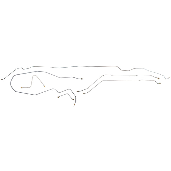 1966 Pontiac Catalina Manual Drum Brake Line Kit 6pc, Stainless
