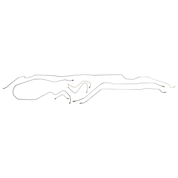 1966 Pontiac Catalina Power Drum Dual Master/Disc Brake Conversion Brake Line Kit 7pc, Stainless