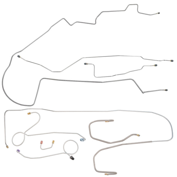 1970 Plymouth E-Body 426CID "Hemi", One Piece F to R, Dana 60 Rear Axle, Power Disc Brake Line Kit 8pc, Stainless