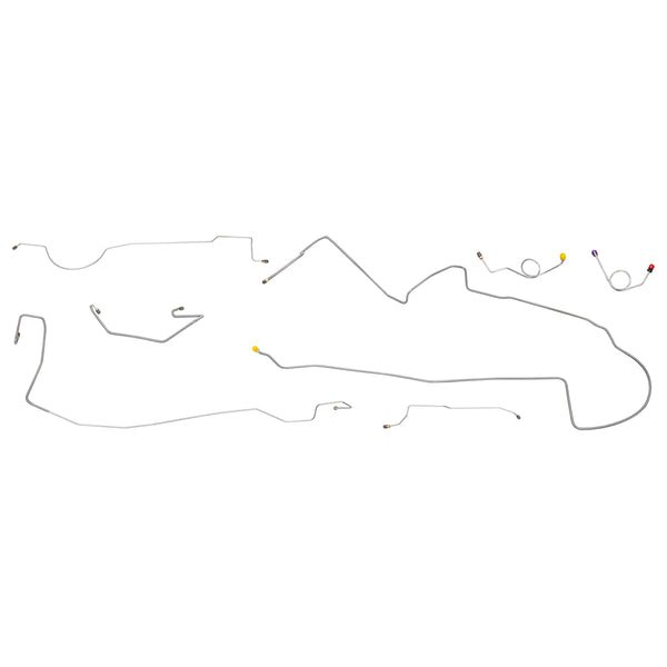 1973 Plymouth Cuda Power Disc Complete Brake Line Kit 7pc, Stainless