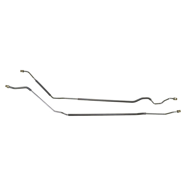 1968 Pontiac Firebird Multi Leaf 3/16" Rear Axle Brake Lines 2pc, Stainless