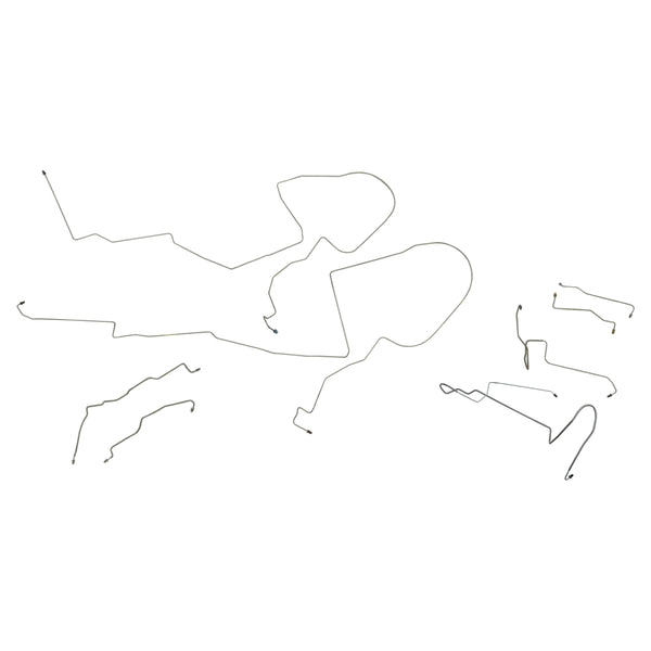 1998-02 Pontiac Firebird/TA Four-Wheel Disc w/ABS and Traction Control Complete Brake Line Kit (w/o Flex) 10pc, Stainless