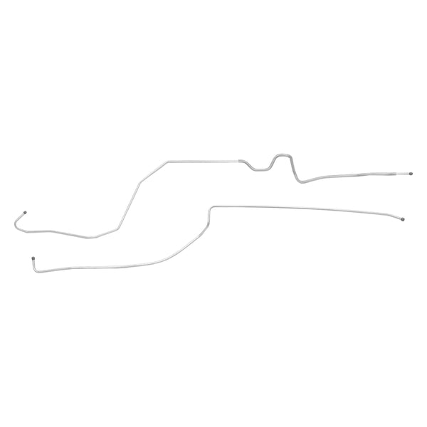 1972-74 Pontiac Firebird TA (PS Routing) 3/8" Main Fuel Lines 2pc, Stainless
