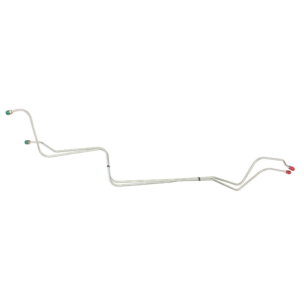 1971 Pontiac Firebird/TA T350/400 (w/Red Fittings @ Radiator) 5/16" Trans Cooler Lines 2pc, Stainless