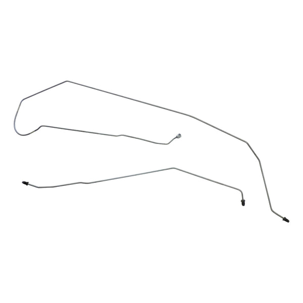 2004-08 Pontiac Grand Prix Four-Wheel Disc w/ABS 3/16" Rear Axle Brake Lines (w/o Flex) 2pc, Stainless