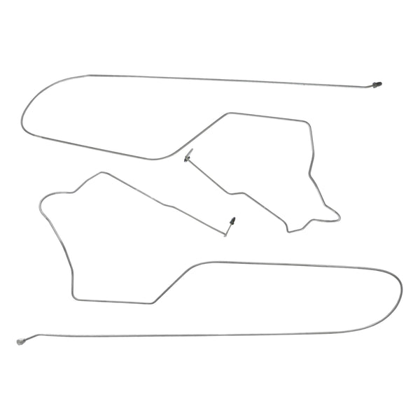 1997-2003 Pontiac Grand Prix, 4 Wheel Disc, With ABS & NON-FLEX - Front to Rear Brake Lines - 2pc - Stainless Steel