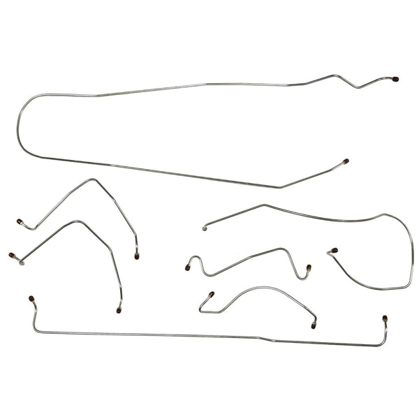 1963 Pontiac Tempest LeMans Manual Drum Brake Line Kit 7pc, Stainless