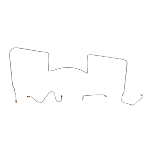 1964 Pontiac GTO Tempest LeMans Manual Drum Front Brake Line Kit 3pc, V8, Front Port M/C (Most Common), Stainless