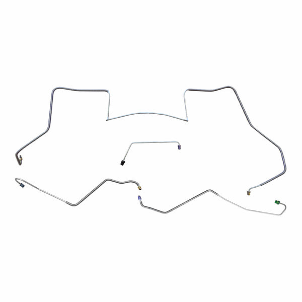 1967 Pontiac GTO Tempest LeMans Power Drum Front Brake Line Kit 4pc, V8, H.O. Ram Air Exhaust, Stainless