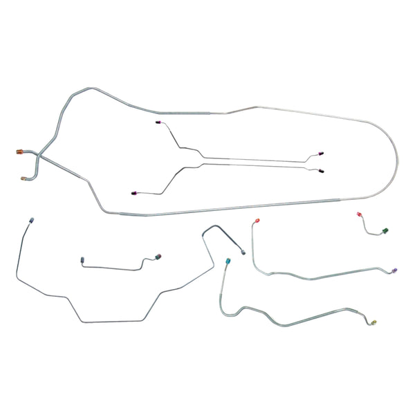 1968 Pontiac GTO Tempest LeMans Convertible Power Disc Complete Brake Line Kit 8pc Stainless