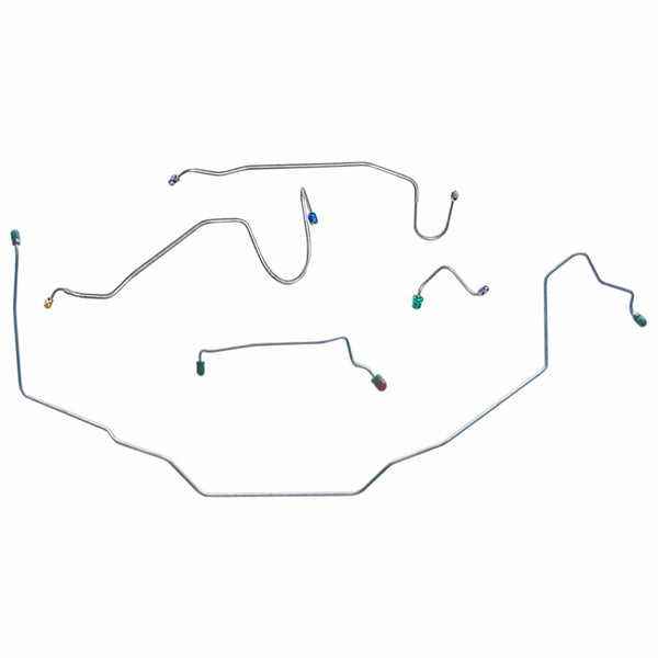 1970 Pontiac GTO Tempest LeMans Manual Disc Front Brake Line Kit 5pc, Stainless