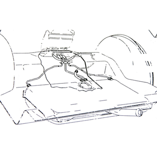1971-72 Pontiac GTO LeMans Tempest 3/8", 5/16" Fuel Tank Vapor Lines 3pc, Stainless