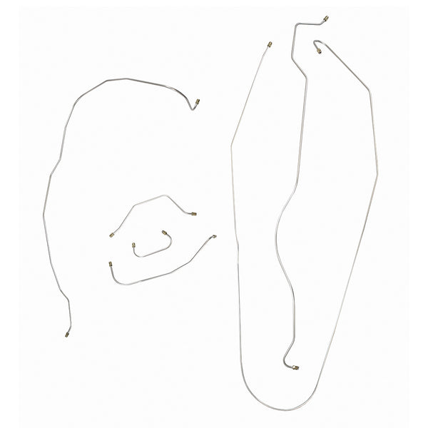 1953-54 Pontiac Star Chief 124" WB Manual Drum Brake Line Kit 6pc, Stainless