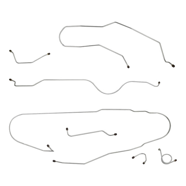 1955 Pontiac Chieftain 122" WB Power Drum Brake Line Kit 6pc Stainless