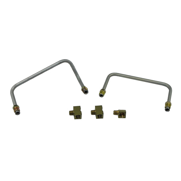 1957 Pontiac 347CID Tri-Power 5/16" Carb Lines w/Brass Fittings 5pc, Stainless