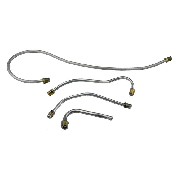 1963 Pontiac Tri Power Carb Fuel Lines with Brass Fittings - Stainless