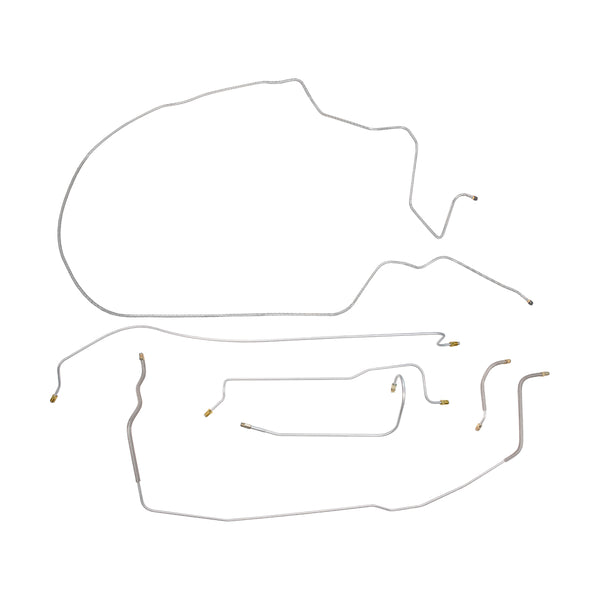 1963 Plymouth B-Body (Belvedere/Fury) Max Wedge Manual Drum Brake Line Kit, Stainless